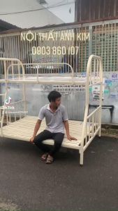 Giường tầng sắt tròn cao cấp- giường tầng người lớn lắp ráp hcm bình dương nhanh