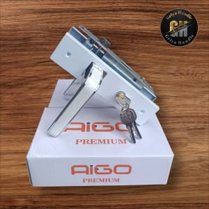 Handle pintu AIGO satu set KUNCI PINTU RUMAH tanggung warna hitam KUNCI UNTUK PINTU Handle kunci pintu kamar satu set KUNCI PINTU RUMAH BESAR  Gagang Slot full set kunci tanggung Tarikan pintu rumah