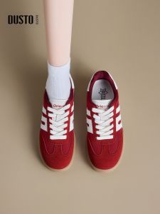 DUSTO | Giày Thể Thao Phong Cách Retro Đỏ Cho Nữ