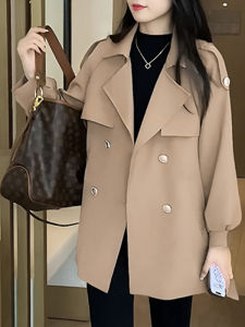 New 2026 Fashionable French Style Petite Friendly Trench Coat