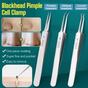 Stainless Steel Acne And Blackhead Remover Tweezers High Precision Cell Clamp Comedone Extractor Beauty Tools Facial Care