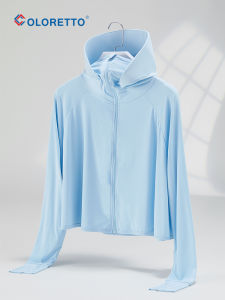 เสื้อผ้าป้องกันรังสียูวีบางเฉียบ ระบายอากาศได้ดี ผู้หญิง ไอซ์ ผ้าไหม เสื้อคลุมแขนยาว น้ำหนักเบา แห้งเร็ว ทรงมาตรฐาน สำหรับกิจกรรมกลางแจ้งในเมือง