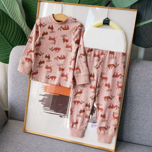 Pure Cotton High Waist Baby Clothes Set Fruit Patterned Underwear for Boys And Girls Age 1-3 Years Old Warm Home Wear