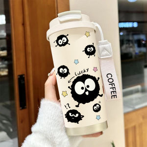 Cốc Cà Phê Cách Nhiệt Dung Tích Lớn Dễ Thương Có Ống Hút Cốc Đựng Đồ Ăn Nhẹ Di Động Cho Nam Và Nữ Cốc Đựng Đồ Ăn Nhẹ Cách Nhiệt