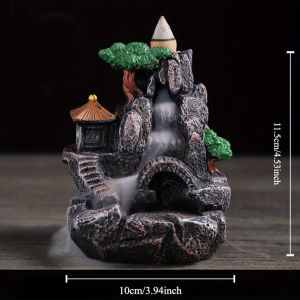 Backflow Incense Burner/Tempat Bakar Dupa Pelor /kerucut Aromaterapi Asap Air Terjun Bawah.tipe F