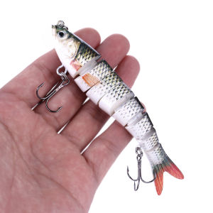 HENGJIA Mồi Câu Cá Cứng Nhiều Khớp Nối 137cm 10cm 8cm Mồi Câu Cá Chìm Cho Cá Bass Crankbait Dụng Cụ Câu Cá Cho Sông Biển Bãi Biển