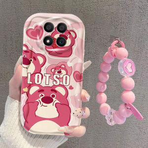 Applicable to Redmi Note14pro + Phone Case 14R New Arrival 13R Fun Strawberry Bear Note12rpro Silicone Note10/11pro Trendy Redmi9a Cute Note8/9pro Cartoon Fiberglass