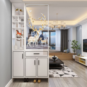 Doorway Entrance Cabinet Decorative Glass Screen Modern Minimalist Living Room Partition Shoe Cabinet Integrated Accessible Luxury Storage Rack