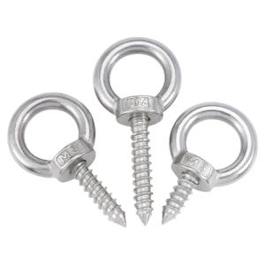 BAIRUITE | Stainless Steel 304 Hook Eye Ring Self-Drilling Wood Screw