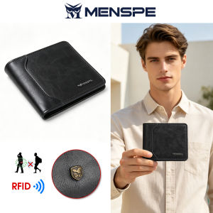 MENSPE Mens Wallet Cash Slot Simple Short Wallet Soft PU Business Wallet Retro Wallet Multi-Card Position Wallets Travel Purses Coin Wallet