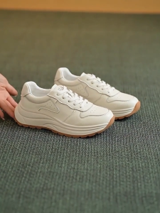 【COD】 SoleTrend Womens Sneakers Running Shoes for Women Chunky Shoes for Women Ins Korean Style White Low‑Cut Waterproof Platform Fashion Sneakers for Women