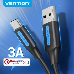 Vention 3A สาย USB Type C สําหรับ Xiaomi Poco Samsung Galaxy S24 สายชาร์จข้อมูล USB iPad สาย USB C