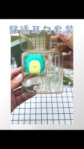 (tặng thêm pin ) Dụng cụ ráy tai kèm nhíp  cầm tay  hình cua chất liêu silicon an toàn  - dụng cụ lấy rấy tay - -phụ kiện chăm sóc tai