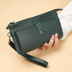 Factory direct new bag womens long multi-functional zipper multi-card clutch buckle zipper student wallet.