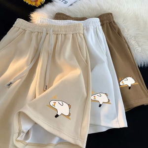 M-8XL Mens Cartoon Shorts duckling Print Fashion Loose Shorts Basketball Pants