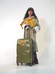JUPITER FLY Unique Crinkled Suitcase | PC Material TSA Customs Lock Silent Transparent Wheels Dry-Wet Separation