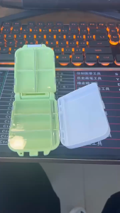 3 Layer Pill Storage Box Medicine Dispenser Divider Organizer 8 Grids Wheat Straw Portable Travel