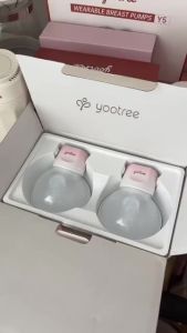 yootree 3 Modes 9 Levels Wearable Breast Pump Hands Free Wireless Electric Breast Milk Pump Portable Silent Pump for Breastfeeding Mom