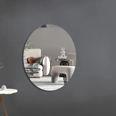 AIMO HD acrylic mirror wall mirror splicing mirror self-adhesive mirror full body mirror can be bent acrylic splicing single or 4 pieces/set (20X20cm 30X30cm) living room bedroom bathroom personality fashion DIY decoration