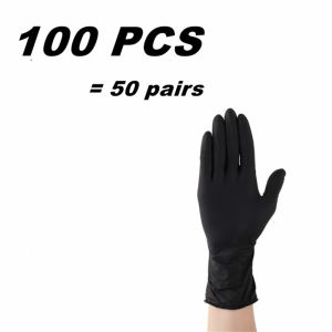 Kids Black Nitrile Disposable Gloves for 4-12Years 3.5mil Latex Free Child Safety Work Gloves for Gardening Painting Playing DIY