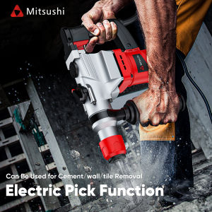 【With Free 5 Drill Bits】Electric Rotary Hammer Drill Mitsushi MDC2926A 1050W 220V Industrial Heavy Duty Electric Plus Rotary Hammer