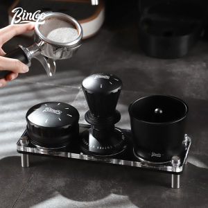 BINCOO Coffee Tamper Base Acrylic Storage Board Powder Dispenser Coffee Utensil Set