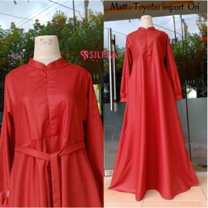 Dres Polos Warna BATTA/Teracota. Gamis Dewasa Toyobo