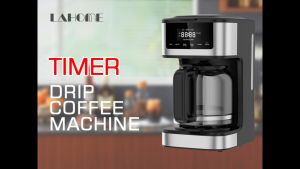 LAHOME Espresso Cold/Hot Drip Coffee Maker Americano Tea Coffee Maker Machine Adjustable Coffee Strength Smart Touch Screen Timer Programmable Anti-Drip System Boil-Dry Protection 1800ML Large Capacity Glass Pot 12 Cups Coffee Maker 冷萃美式滴漏咖啡机