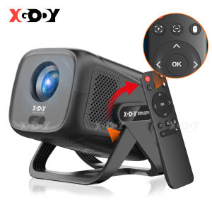 XGODY Gimbal 5 180° Rotation Android TV Smart Projector Native 1080P 4K Decoding 12000 Lumen Automatic Keystone Screen Mirroring Home Theater