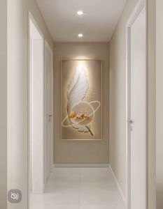 Lampu dinding Ruang Tamu Modern Minimalis lukisan krystal porselin 5d luxury walldecor 100*50cm LED Cahaya Hangat motif sayap rusa Lampu Hias Dinding Rumah Kamar Tidur Ruang Makan TV Sofa Ada Remote MOOISHC