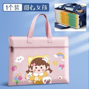 A3 Large Capacity Art Bag 8K File Bag Elementary School Students Handbag Book Bag Painting Tools Buggy Bag Childrens Painting Painting Kits for Art Students Only Tool Bag Art Bag Portable Bag Book Bag Tuition Bag