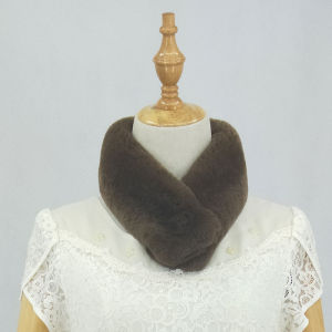 New Fashionable Thickened Rabbit Fur Scarf Womens Winter Warm Self-absorbing Buckle Scarf Neck Warmer Korean Style