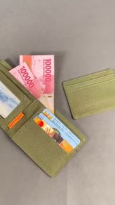 ALFA X ANT - Dompet Pria Lipat Dua - Wallet Card - Dompet Hitam Simple