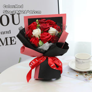 Protree Artificial Rose flowers Bouquet Wedding Decoration Room Party Decor Carnation Soap Flower Gift