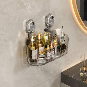 Suction Rack Punch-Free Home Bathroom Suction Toothbrush Holder Wall-Mounted Cup Washing Cup Kitchen Storage Rack