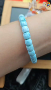 Collection Grade Blue Larimar Abacus Rondelle Bracelet