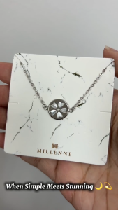 MILLENNE Millennia 2000 Five Petal Cubic Zirconia White Gold Bracelet with 925 Sterling Silver (MLP-01)
