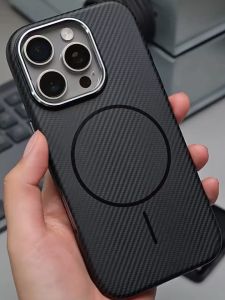 SENSE Magnetic Carbon Fibre Texture Phone Case Anti-fingerprint Hard Case for iPhone 18 17 16 15 14 13 Pro Max Air