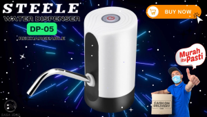 Premium STEELE Pompa Air Minum Galon DP-05 Water Pump DIspenser Elektrik DC Stainless Steel Rechargeable COD Bayar Di Tempat Graha Mart