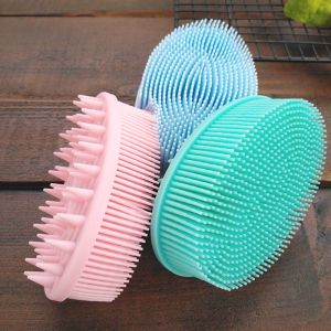 Silicone Bath Towel Back Scrubber Soft Bristle Double-Sided Shampoo Brush for Children And Adults Personal Hygiene Tool