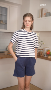 BST080W41-BỘ SHORT THUN VỚI THIẾT KẾ ÁO CROPTOP MANG PHONG CÁCH TRẺ TRUNG VÀ NĂNG ĐỘNG TẠO CẢM GIÁC THOẢI MÁI KHI MẶC