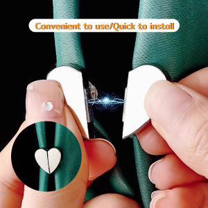 Makery 1Set Curtain Magnetic Button Prevent Light Leakage Detachable Window Curtain Close Clip