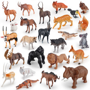 Childrens Simulation Animal Model Toy Set Baby Cognitive Decoration Farm Full Set of Small Animal World Boys and Girls