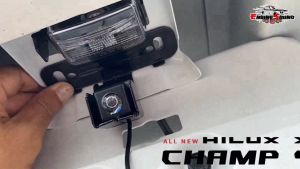 ติดตั้งง่าย กล้องมองหลังตรงรุ่น TOYOTA HILUX CHAMP รุ่น MICHIGA HILUX-CAM3 กล้องตรงรุ่นสำหรับรถTOYOTA HILUX CHAMP 2024 กล้องมองหลัง2ระบบ  AHD/CVBS ได้ความคมชัดที่สูง เลนส์ AHD คุณภาพดี กันน้ำ กันฝุ่นได้