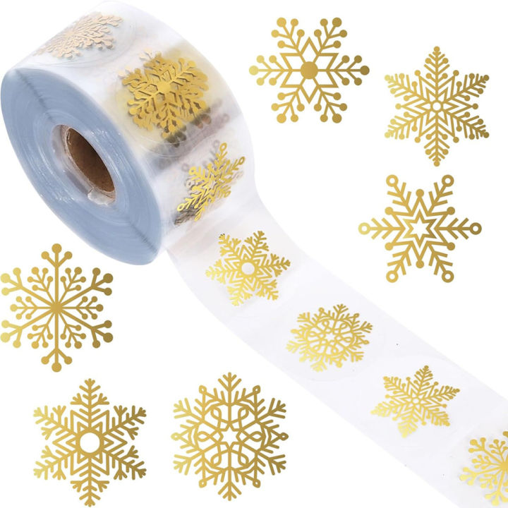 100-500pcs 1 inch Round Transparent Merry Christmas Stickers Holiday ...