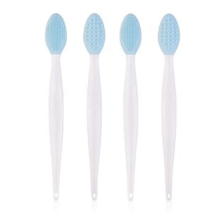 Wholesale 4pcs New Fashion Design Nose Double-Sided Tool Silicone Lip Scrub Exfoliator Brush make up brushes makeup brush set