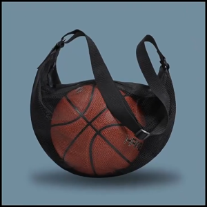 Ball Carry Bag Zipper Closure Portable Basketball Sling Bag Oxford Cloth Nylon Fabric Basketball Bag