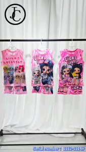 Kids jersey terno for girls Liilas Lucky cat2-7yrsold