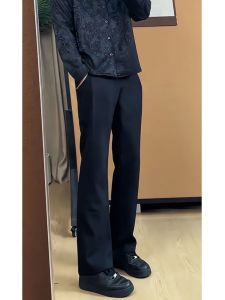 กางเกงขายาวทรงตรงสีดำ ทรงหลวม ทรงลำลอง ทรงสลิมฟิต ทรงขากระบอกเล็ก กางเกงขายาวทรงตรงสำหรับผู้ชาย ทรงสลิมฟิต