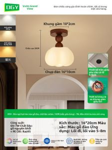 DGY | Đèn Trần Phong Cách Gỗ Tự Nhiên Retro